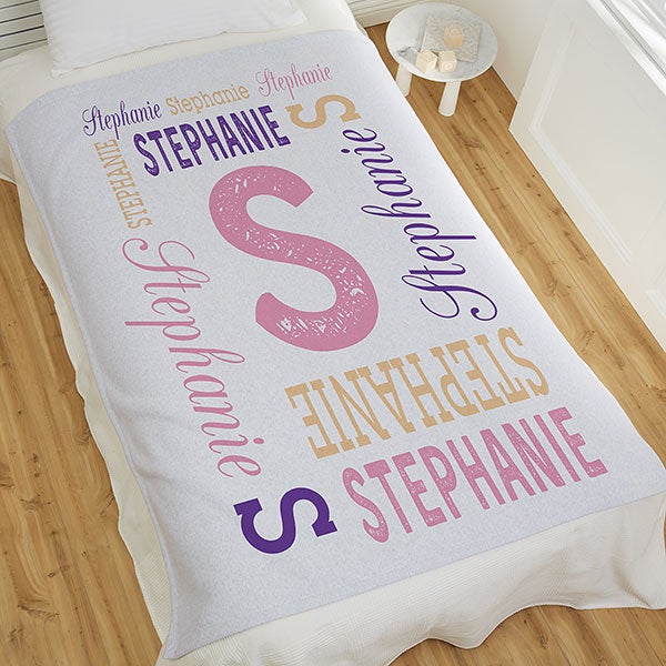 Personalized Baby Blankets - Repeating Name - 17474