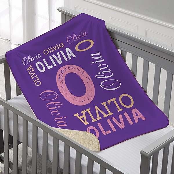 Personalized Baby Blankets - Repeating Name - 17474