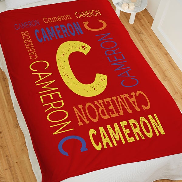 Repeating Name Personalized 50x60 Lightweight Fleece Blanket