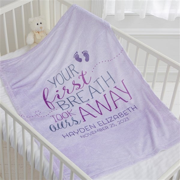 Personalized Fleece Baby Blankets You Took Our Breath Away
