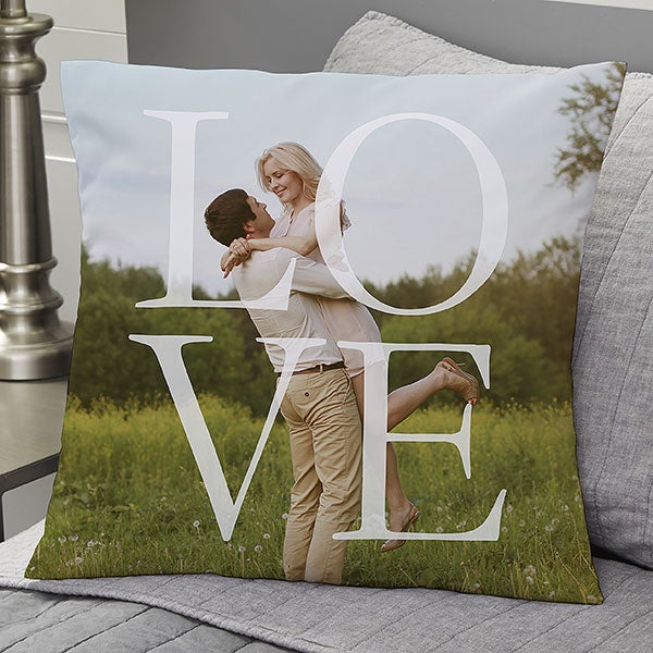 Personalized LOVE Photo Throw Pillows - 17515