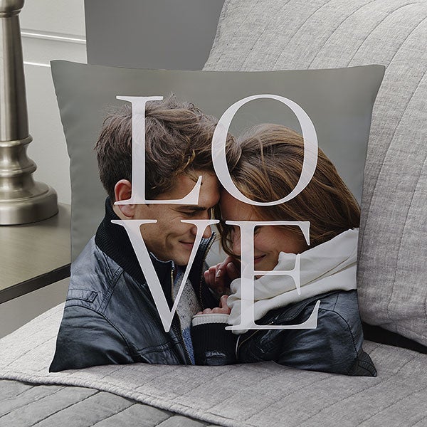 Personalized LOVE Photo Throw Pillows - 17515
