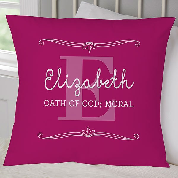 Personalized Name Throw Pillows - My Name Means - 17517