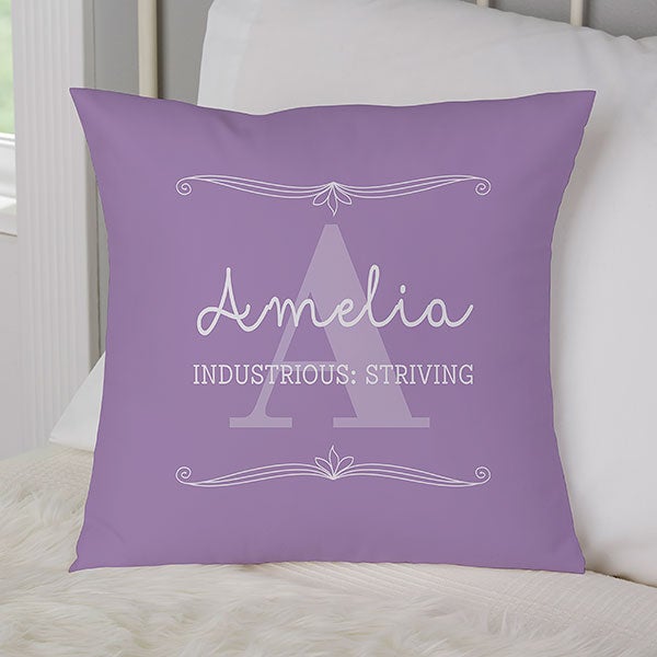 Personalized Name Throw Pillows - My Name Means - 17517