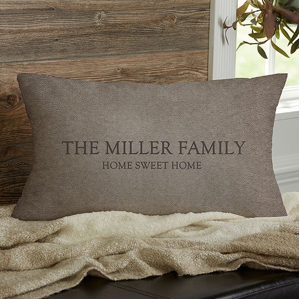 personalized family name pillow