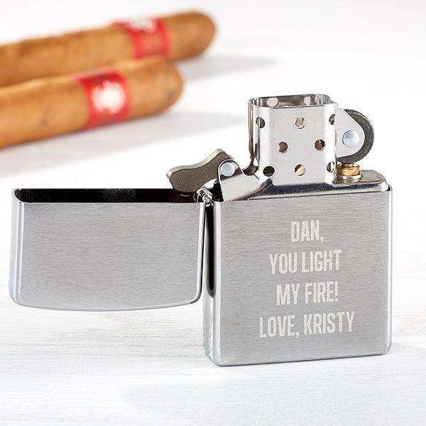 Fahrenheit Overskæg rense Personalized Zippo Windproof Lighter - Write Your Own