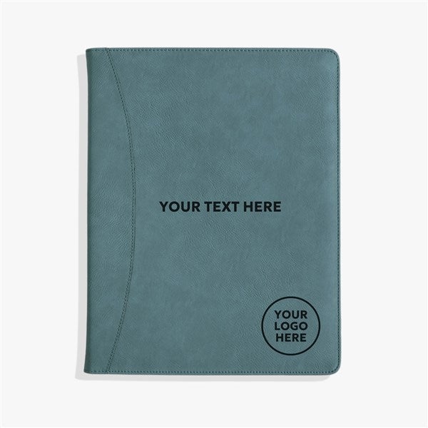 Business Logo Personalized Padfolio - Teal - 17545