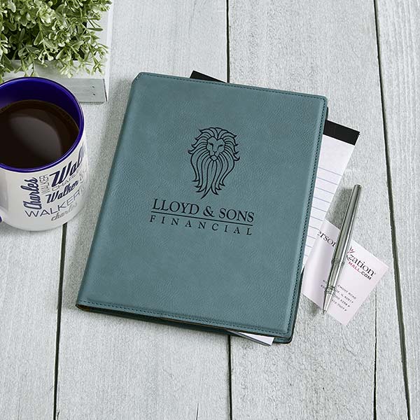 Business Logo Personalized Notepad - Teal - 17546