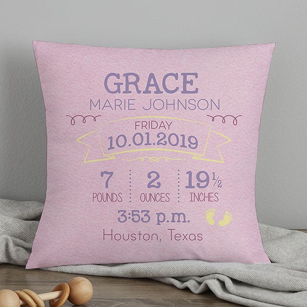 Birth Announcement Pillow 