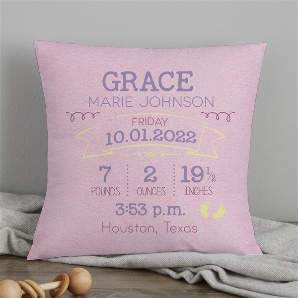 Plush Personalised, Baby First Christmas Cushion Baby Announcement Christening Gift