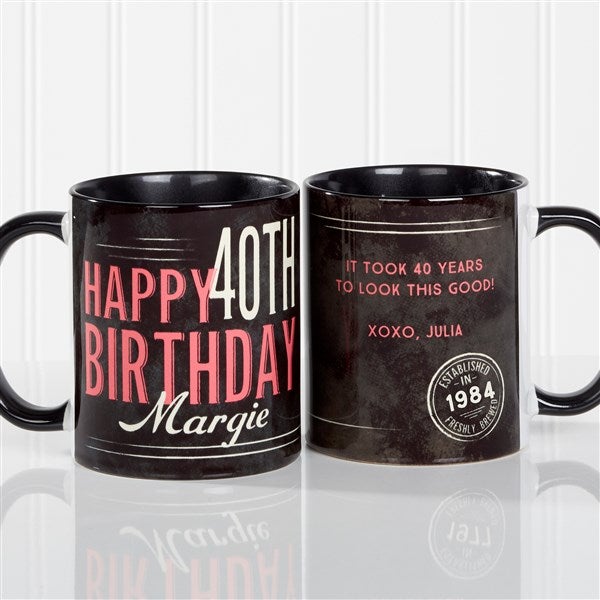 Personalized Coffee Mugs - Vintage Birthday - 17555