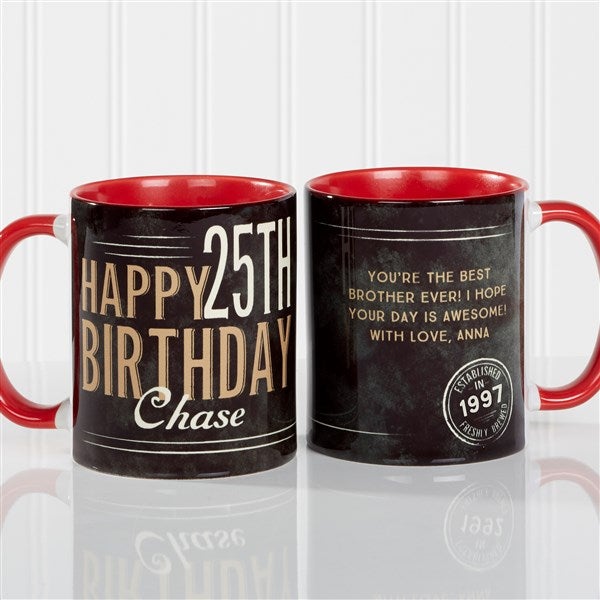 Personalized Coffee Mugs - Vintage Birthday - 17555