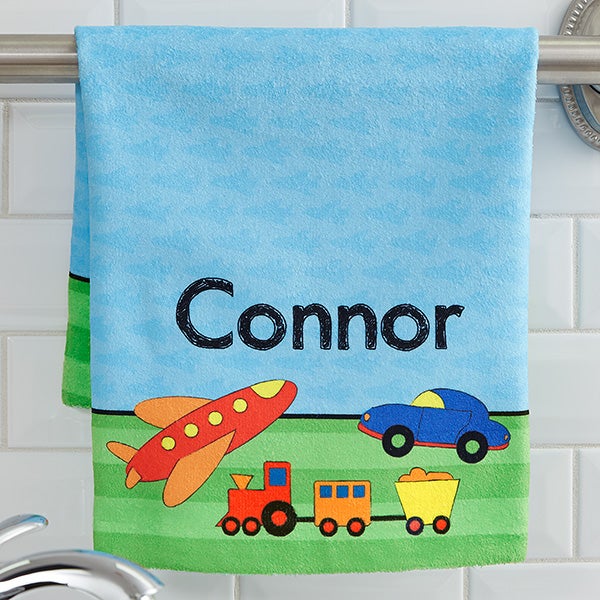 Personalized Kids Hand Towels With Names - For Boys - 17576