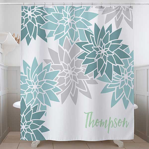 Personalized Shower Curtain - Mod Floral - 17578