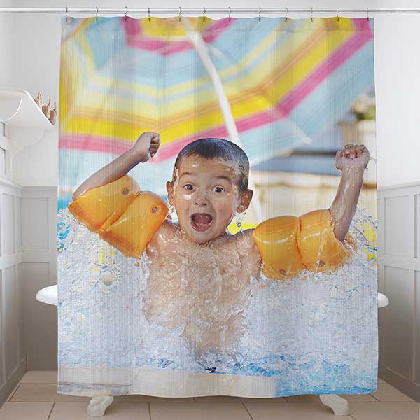 Custom Photo Shower Curtain, Custom Printed Fabric Shower Curtain