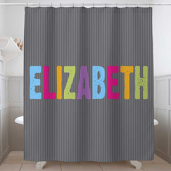 Personalized Kids' Shower Curtain - All Mine - 17585