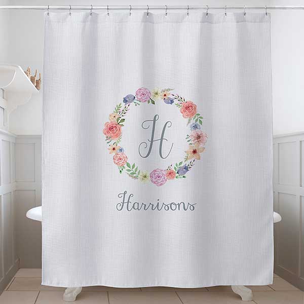 personalized farmhouse shower curtain