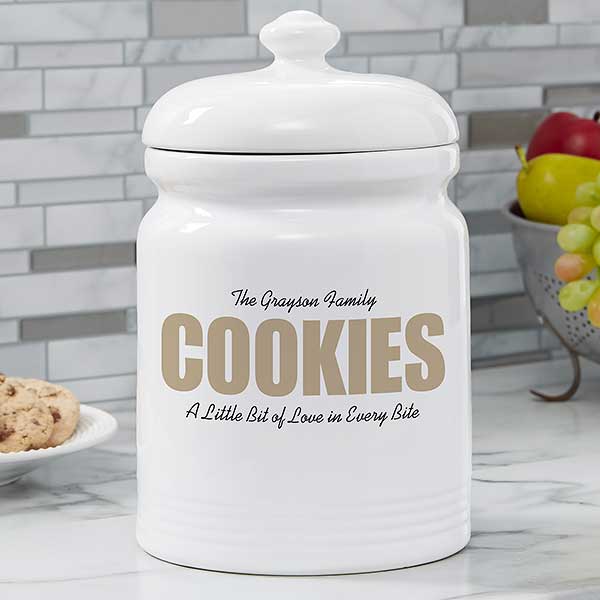 Last Name Glass Cookie Jar Christmas Cookie Jar Cookie Jars