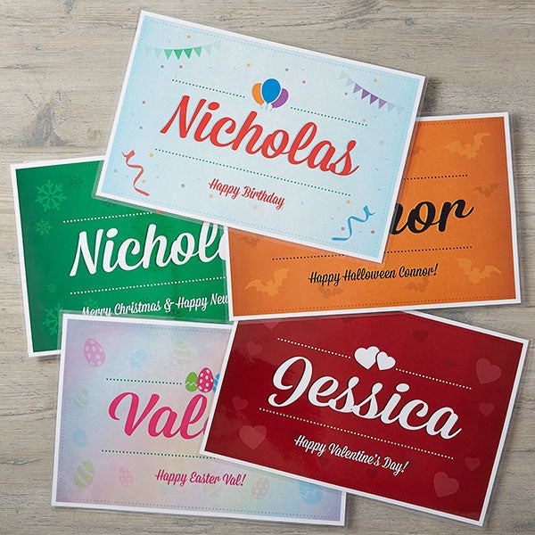 Personalized Kids Placemats - Choose Your Celebration - 17608