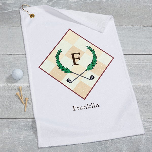 Personalized Monogram Golf Towel - Golf Pro - 17618