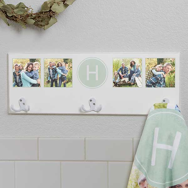 Photo Collage Personalized Towel Hook Rack - 17625