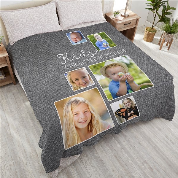 Personalized Photo Collage Blanket - They're Worth Spoiling - 17638