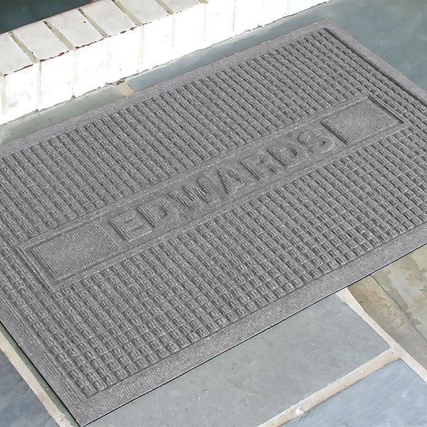 Squares Family Name Personalized AquaShield Molded Doormat   - 17649D