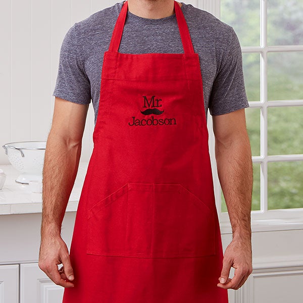 Apron for Men - Mr. Good Looking is Cooking - Personalized Men Birthday  Gifts Apron with Pockets