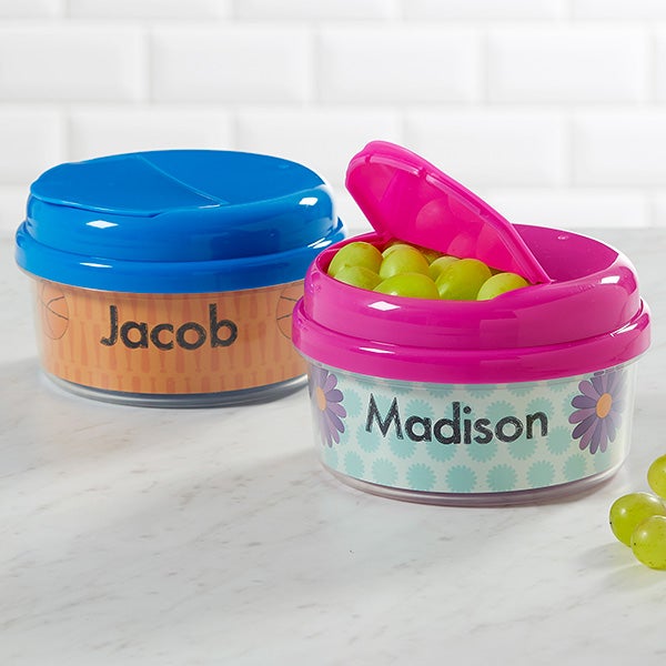 Customized Snack Cups With Lids for Girls 4 Designs Baby Gifts