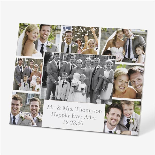 Personalized Wedding Photo Printed Picture Frame - Wedding Photo Collage - 17679