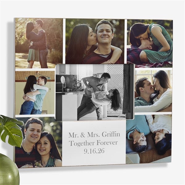 Personalized Wedding Photo Printed Picture Frame - Wedding Photo Collage - 17679