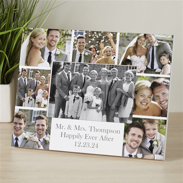 Printed Photo Collage Personalized 4x6 Tabletop Frame - Horizontal