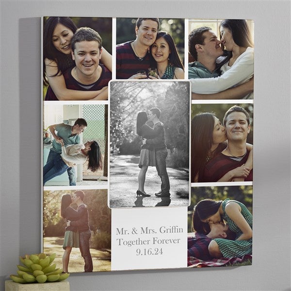 Personalized Wedding Photo Printed Picture Frame - Wedding Photo Collage - 17679