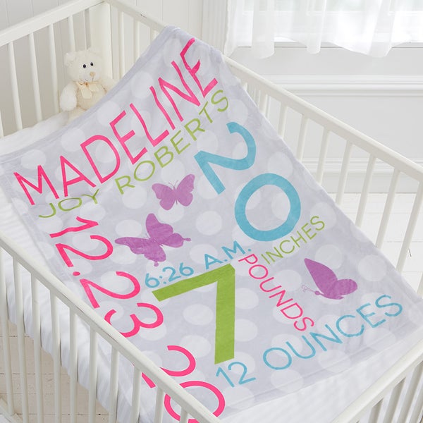 fleece baby blanket with name