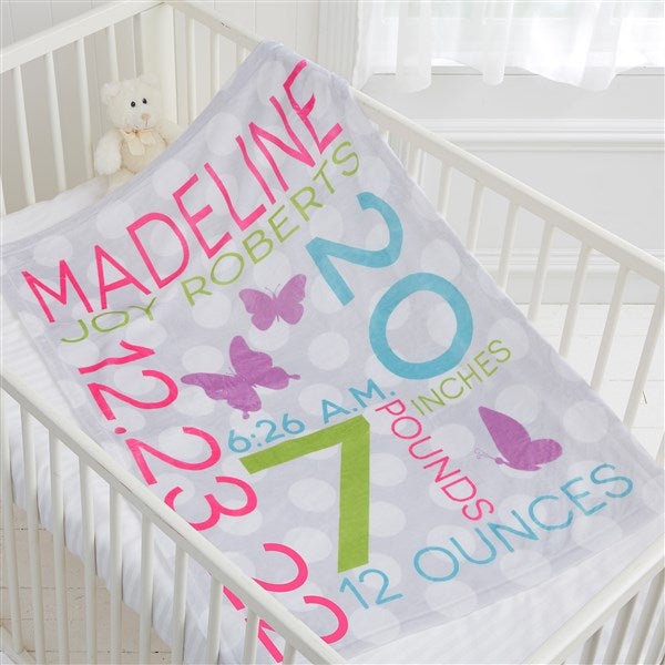 6 COLOURS PERSONALISED BABY BLANKET PRINCESS DESIGN 