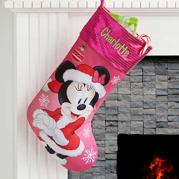 minnie mouse christmas stocking personalized