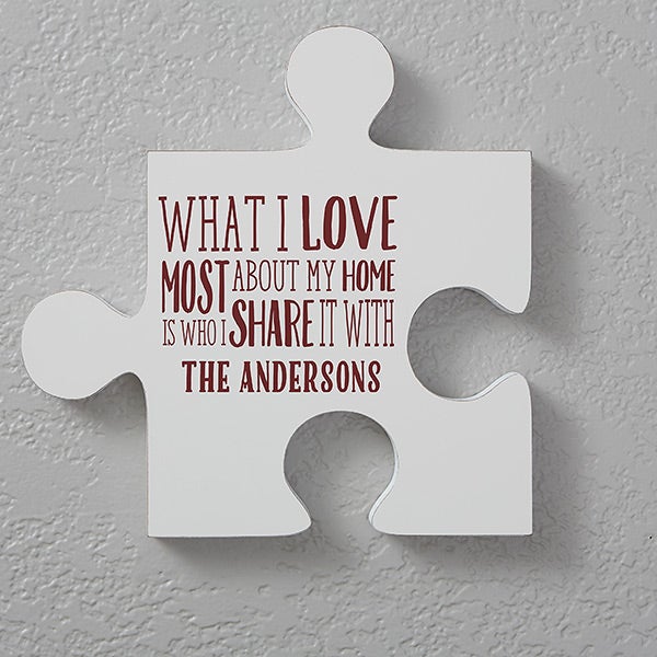 Personalized Family Quotes Wall Puzzle Pieces - 17697