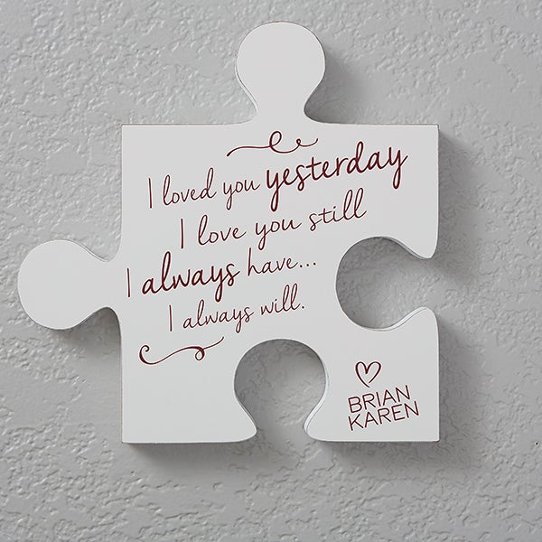 Personalized Romantic Wall Puzzle Pieces - Romantic Quotes - 17698