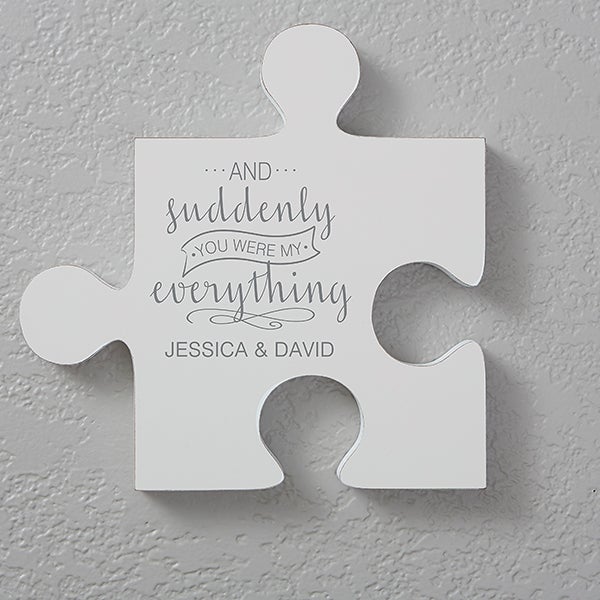 Personalized Romantic Wall Puzzle Pieces - Romantic Quotes - 17698