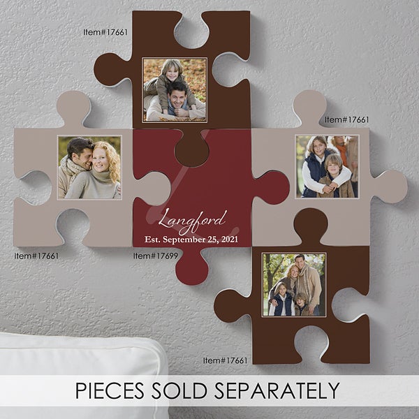 Personalized Family Wall Puzzle Piece Family Name