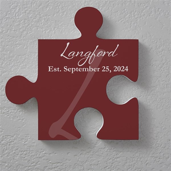 Personalized Family Wall Puzzle Piece - Family Name - 17699