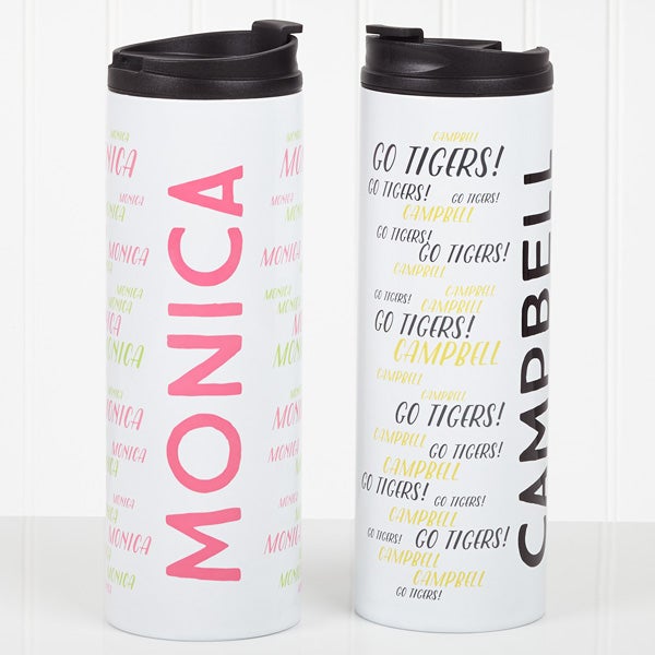 personalized name travel tumbler