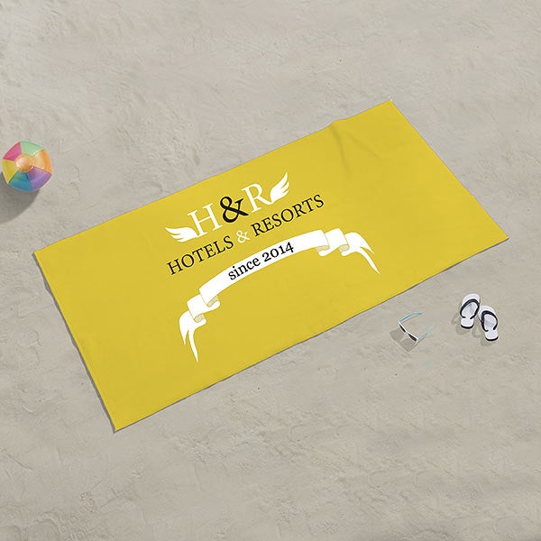 Personalized Business Logo Beach Towels - 17759