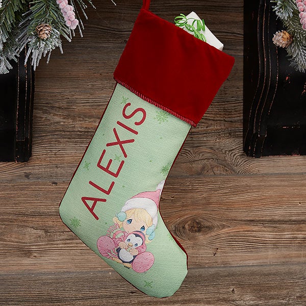 baby's first christmas stocking girl