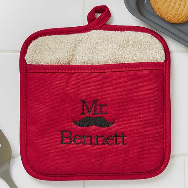 Personalized Pot Holders - Mr & Mrs Designs - 17773