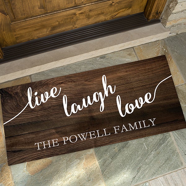 Personalized Live Laugh Love Doormats - 17790