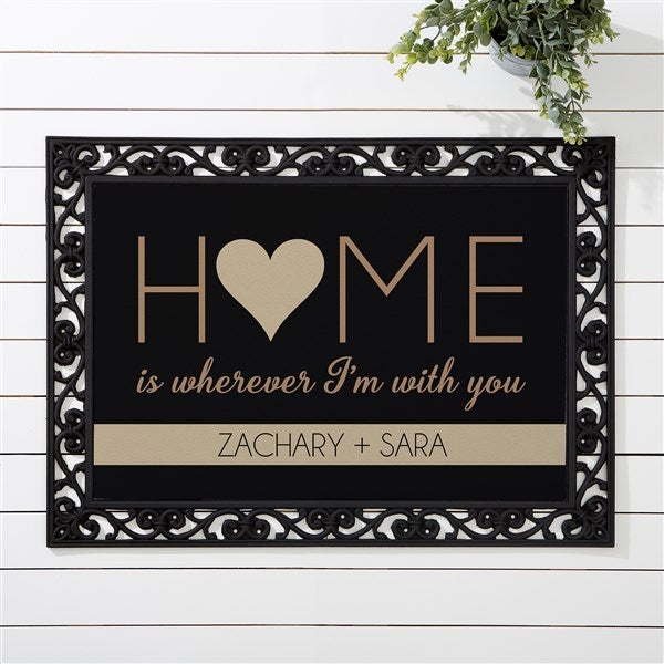 Personalized Romantic Doormats - Home With You - 17792