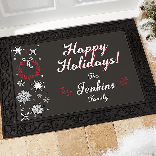 Personalized Christmas Doormats - Wintertime Wishes  - 17795
