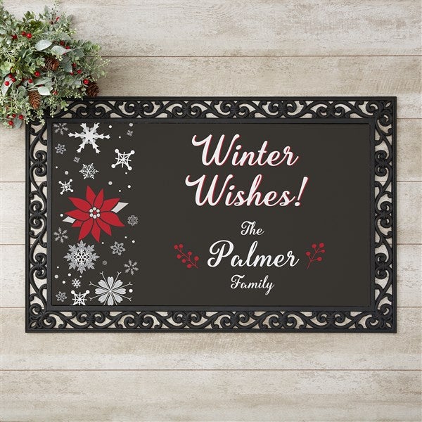 Personalized Christmas Doormats - Wintertime Wishes  - 17795