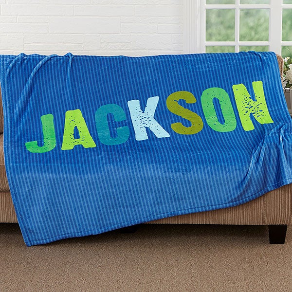 Personalized Fleece Blankets for Boys 60x80 All Mine